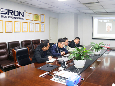 Henan SRON Silo Engineering Held Online Construction Management Work Conference