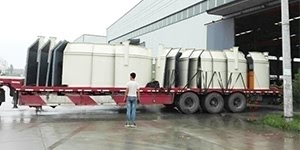 SRON 5 Sets 500ton Steel Bolted Lime Storage Silo with auxiliary equipment deliver to Mongolia