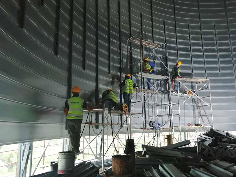 spiral silo construction site